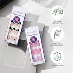 imPRESS cristales 3D en uñas blancas para un toque especial