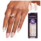 Uñas imPRESS con efecto aurora 3D para un look vibrante y duradero