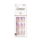 imPRESS Todo lo quiero morado coffin mediano, uñas listas para usar y efecto natural