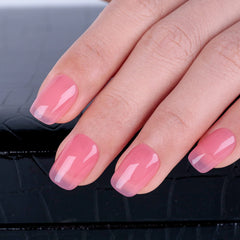 Imtiti Esmalte Gel Rosa Translúcido muestra acabado natural.