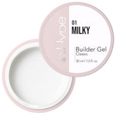 IN.HYPE Hard Builder Gel blanco lechoso para extensiones con cobertura total