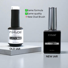 Textura elástica de IN.HYPE Rubber Base Coat para aplicación suave.