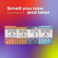 Indigo Wild Zum Goat's Milk Soap Bar Earth & Sea blends frankincense and myrrh aroma.
