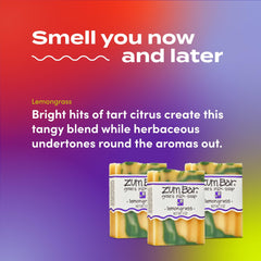 Indigo Wild Zum barra natural con aceites vegetales para uso diario y piel nutrida.