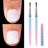 INENK brocha de limpieza para uñas redonda, elimina el esmalte extra sin dañar el diseño.