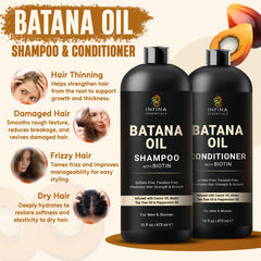 INFINA ESSENTIALS Batana Oil Conditioner, flacon lissant facilite le démêlage et renforce les longueurs.