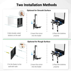 Infitrans Instalación adhesiva para superficies lisas como vidrio y azulejos.