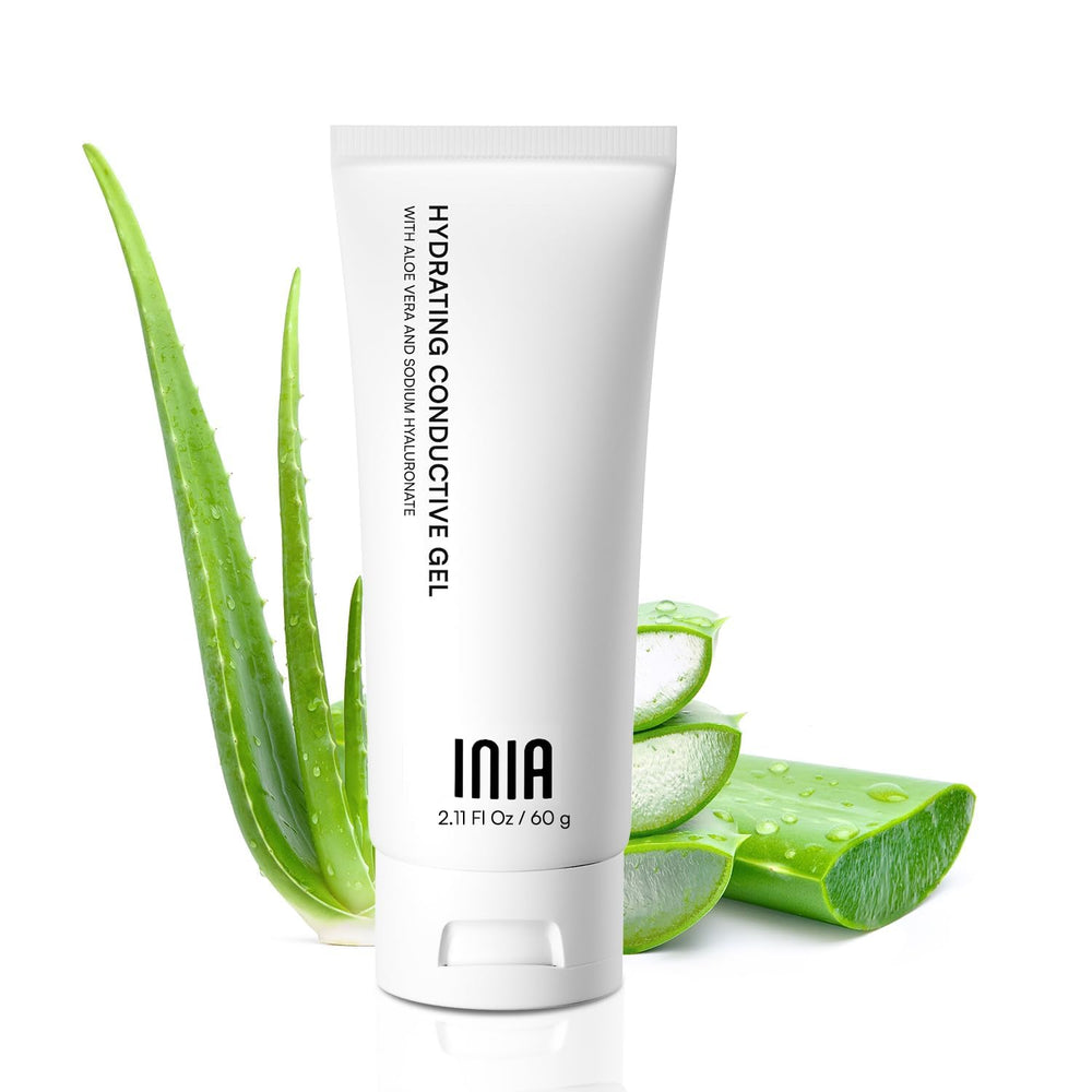 INIA gel conductor facial para dispositivos, mejora la conductividad y deslizamiento.