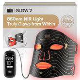 INIA mascarilla de luz roja para la cara, renovación superficial de la piel.