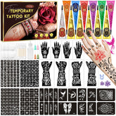 InkForge kit de tatuaje temporal con conos: colores variados para diseños divertidos en la piel