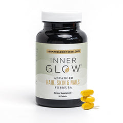 Inner Glow – bouteille de vitamines cheveux, peau et ongles pour soutien quotidien