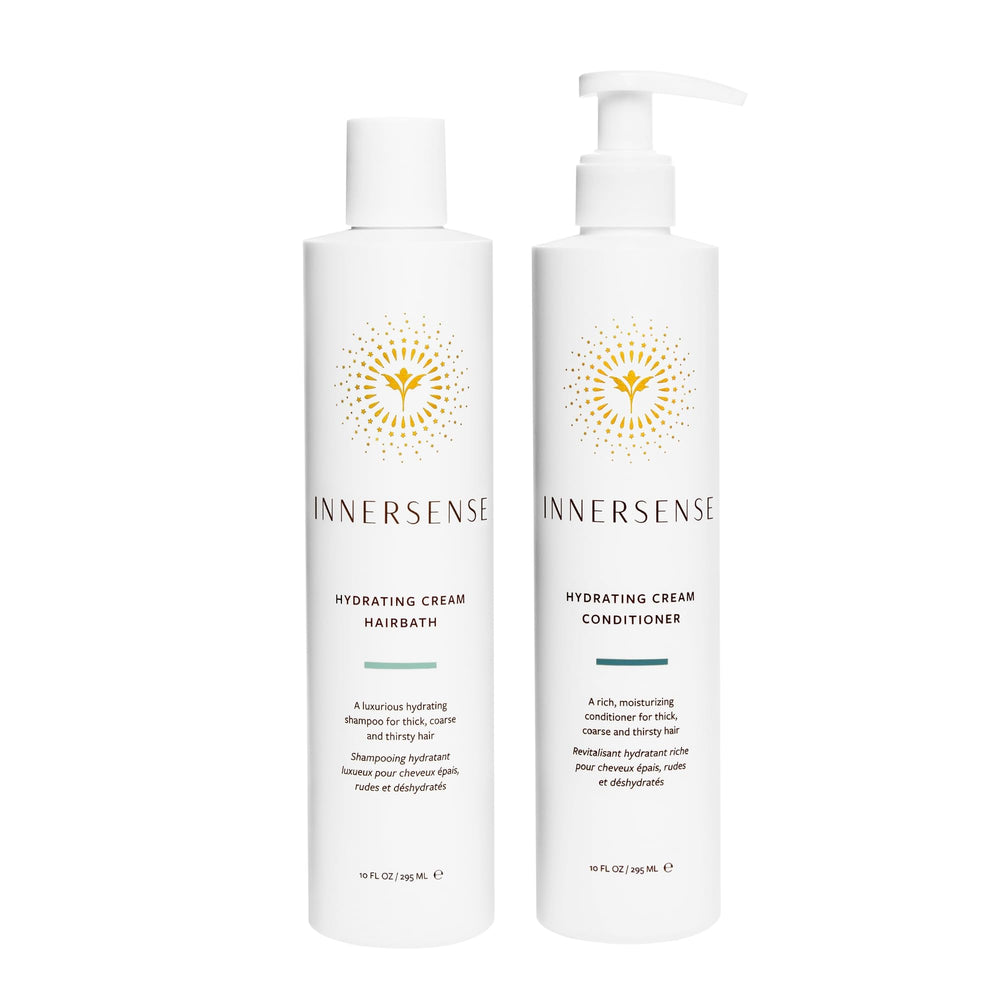 INNERSENSE - Bouteilles de shampoing et conditionneur hydratants pour cheveux secs.