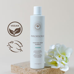 INNERSENSE hidratante shampoo textura cremosa, lavado suave y nutritivo.