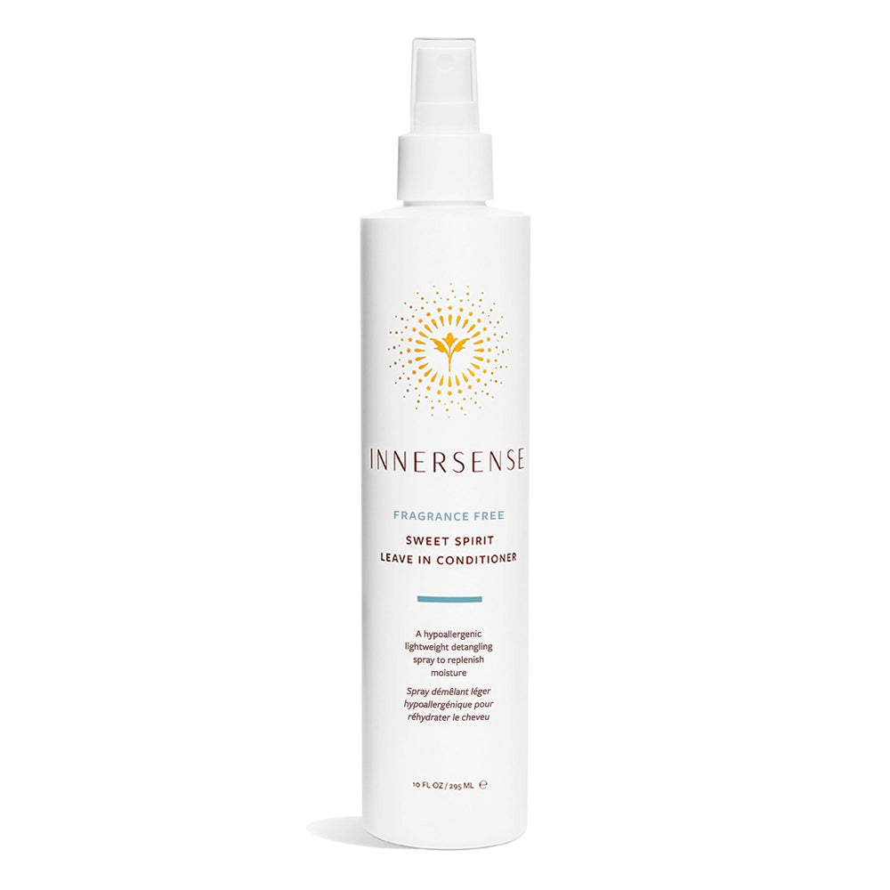 INNERSENSE Sweet Spirit, botella desenredante, mejora la manejabilidad del cabello sin fragancias.