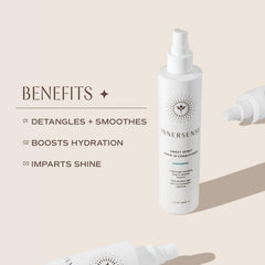 Ingredients close-up: Aloe Vera, Eucalyptus, Rosemary in Sweet Spirit Leave-In
