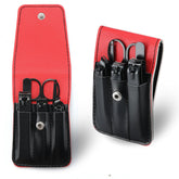 Insaizom kit manicura para hombre con caja de cuero PU negro, ideal para viaje.