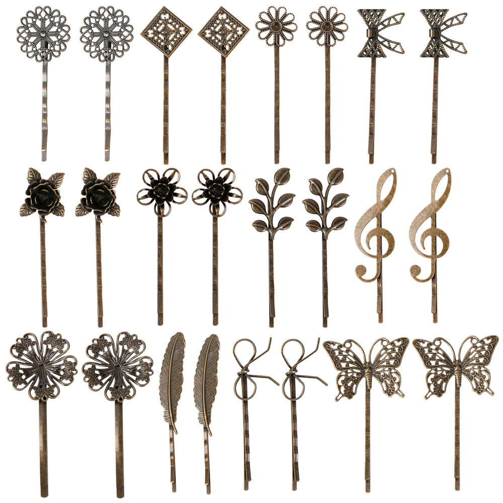 inSowni prendedores-bronce-vintage-hojas: accesorio elegante para peinados diarios