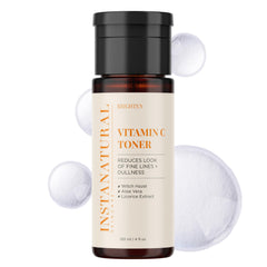 InstaNatural Tonico Facial Vitamina C, tapón vertido, purifica poros y prepara la piel para sueros
