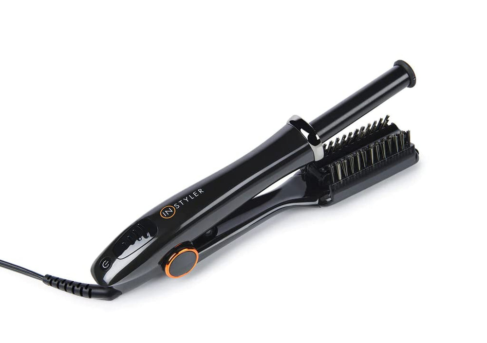 InStyler MAX barra rotativa con turmalina cerámica para un acabado suave.