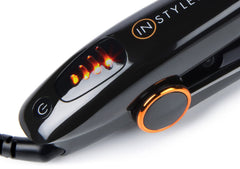 InStyler MAX tecnología turmalina cerámica para brillo y control del frizz.