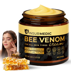 InsurMedic crema veneno de abeja en botella para piel suave y revitalizada