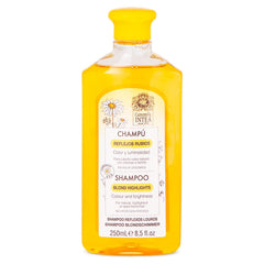 Intea Chamomile Shampoo, botella: limpieza suave que cuida y realza mechones rubios.