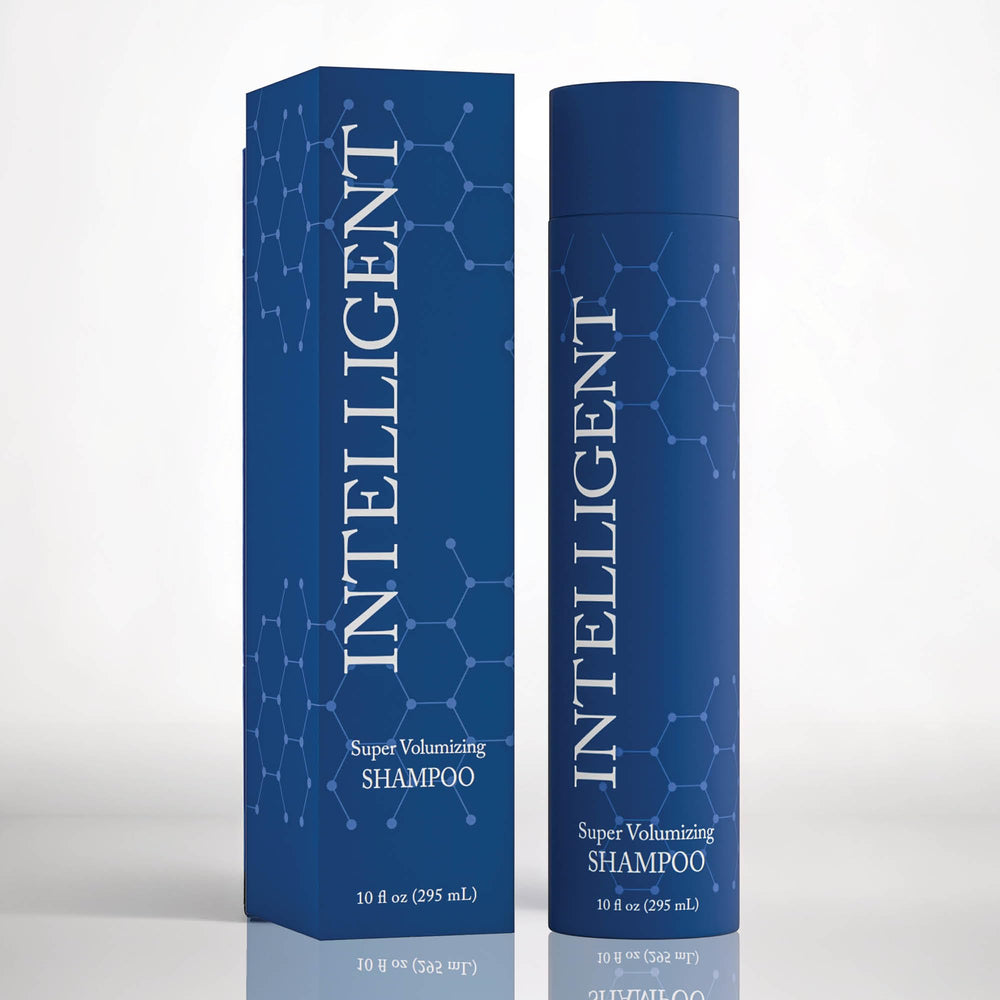 Intelligent Shop Shampoo bouteille fortifie les cheveux fragiles et augmente le volume.