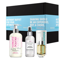 IntiMD Nouria HydroLock oil bottle applying for deep hydration and moisture retention.