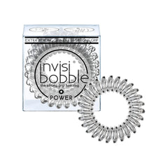 invisibobble Potencia espiral cristal claro, sujeción firme para cabello abundante durante entrenamientos