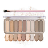 IONSGAKO paleta de sombras 9 colores, tonos neutros para looks diarios.