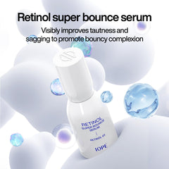 IOPE Retinol Super Bounce Suero, textura cremosa para hidratación suave y aplicación diaria