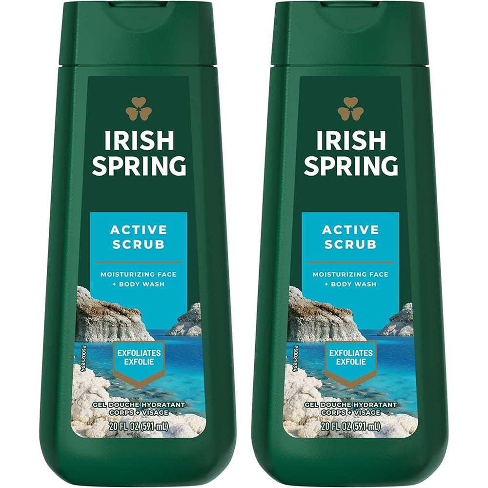 Irish Spring Active Scrub, ducha cuerpo, limpieza intensa y fresca durante todo el día