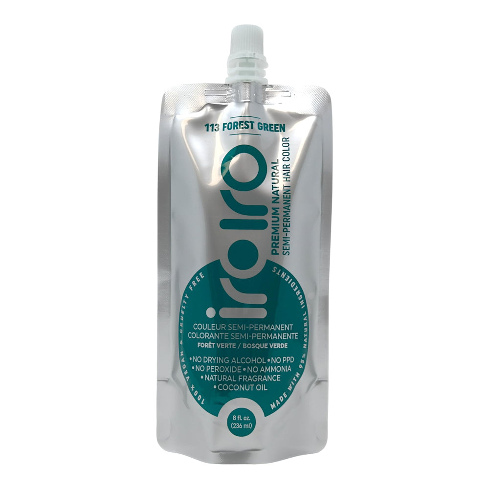 IROIRO color verde bosque 8oz, tono vibrante y duradero para el cabello.