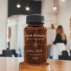 Isagenix Hair Revival etiqueta nutricional: destaca biotina y aminoácidos para cabello sano.