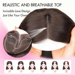 Isaic Topper se mezcla con tu cabello para un efecto invisible.