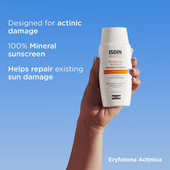 ISDIN Eryfotona Actinica: óxido de zinc mineral y protección UVA y UVB de amplio espectro.