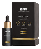 ISDIN Melatonik — bouteille sérum nuit prête pour l'hydratation nocturne.