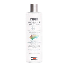 ISDIN Micellar 4-en-1: botella hidratante y desmaquillante suave para piel sensible.