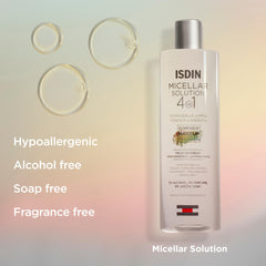 ISDIN Micellar 4-en-1: fórmula sin alcohol para uso diario en piel sensible.