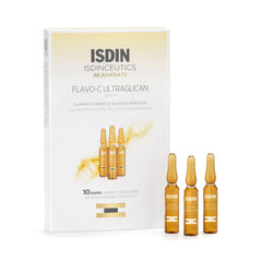 ISDIN Flavo-C Ultraglican, botella de gotas, aporta luminosidad a la piel.