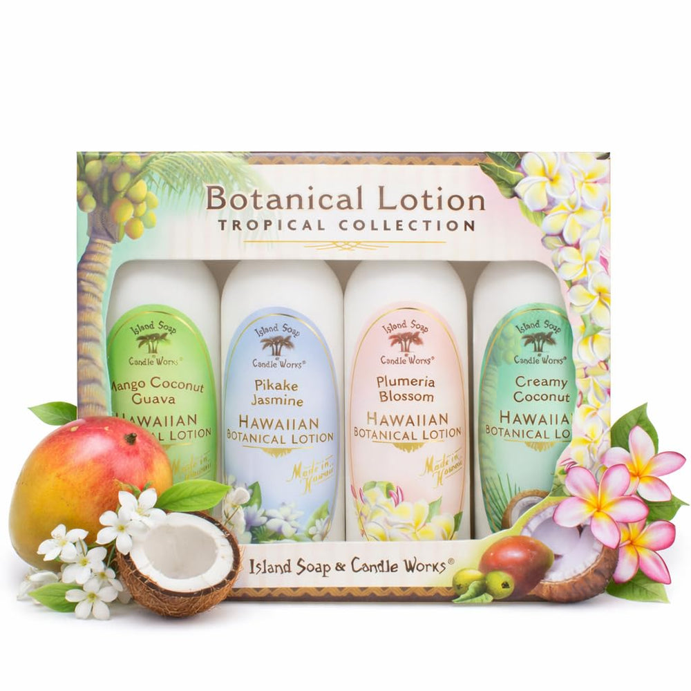 Lotion échantillon hawaïenne Island Soap & Candle Works pour hydratation rapide.