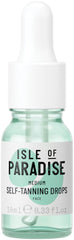 Isle of Paradise gotas para bronceado facial y corporal en frasco para tono natural.