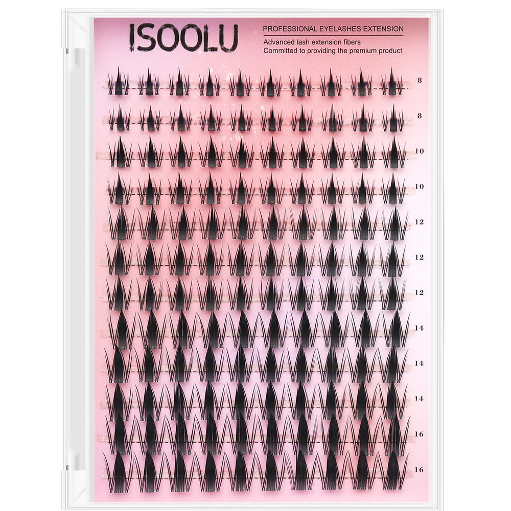 ISOOLU kit de racimos Manga para crear looks completos de pestañas.