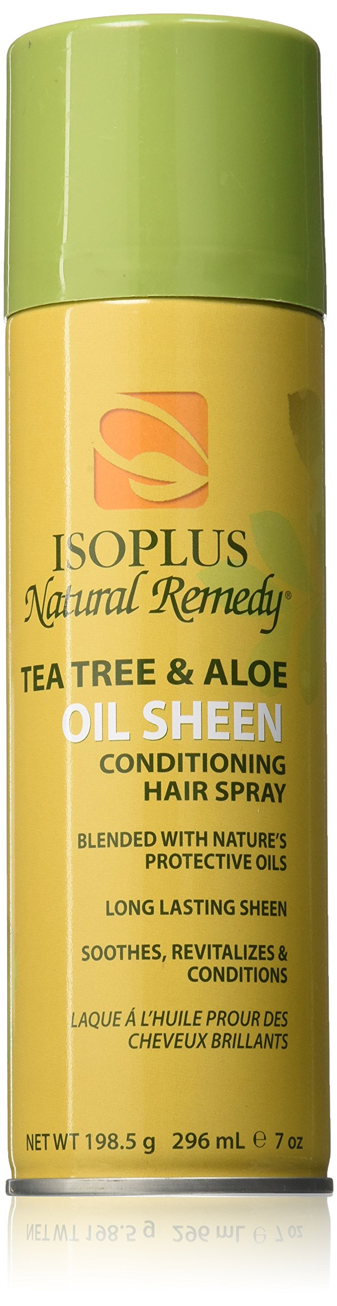 Isoplus Brillo natural árbol de té y aloe, atomizador para acabado ligero y suave.
