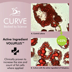 IsoSensuals Curve crema glúteos, masaje diario para volumen y definición.