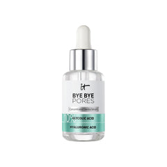IT Cosmetics Bye Bye Pores Serum frasco, textura suave para exfoliar y refinar poros.