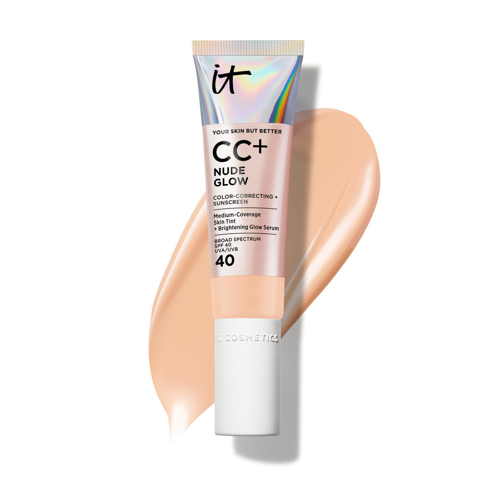 IT Cosmetics CC+ Nude Glow: bote iluminación para brillo suave y natural