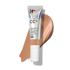 IT Cosmetics CC+ Cream Tan : pompe pratique pour une application homogène.