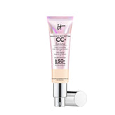 IT Cosmetics CC+ Crema Iluminación: botella muestra la textura y acabado radiante