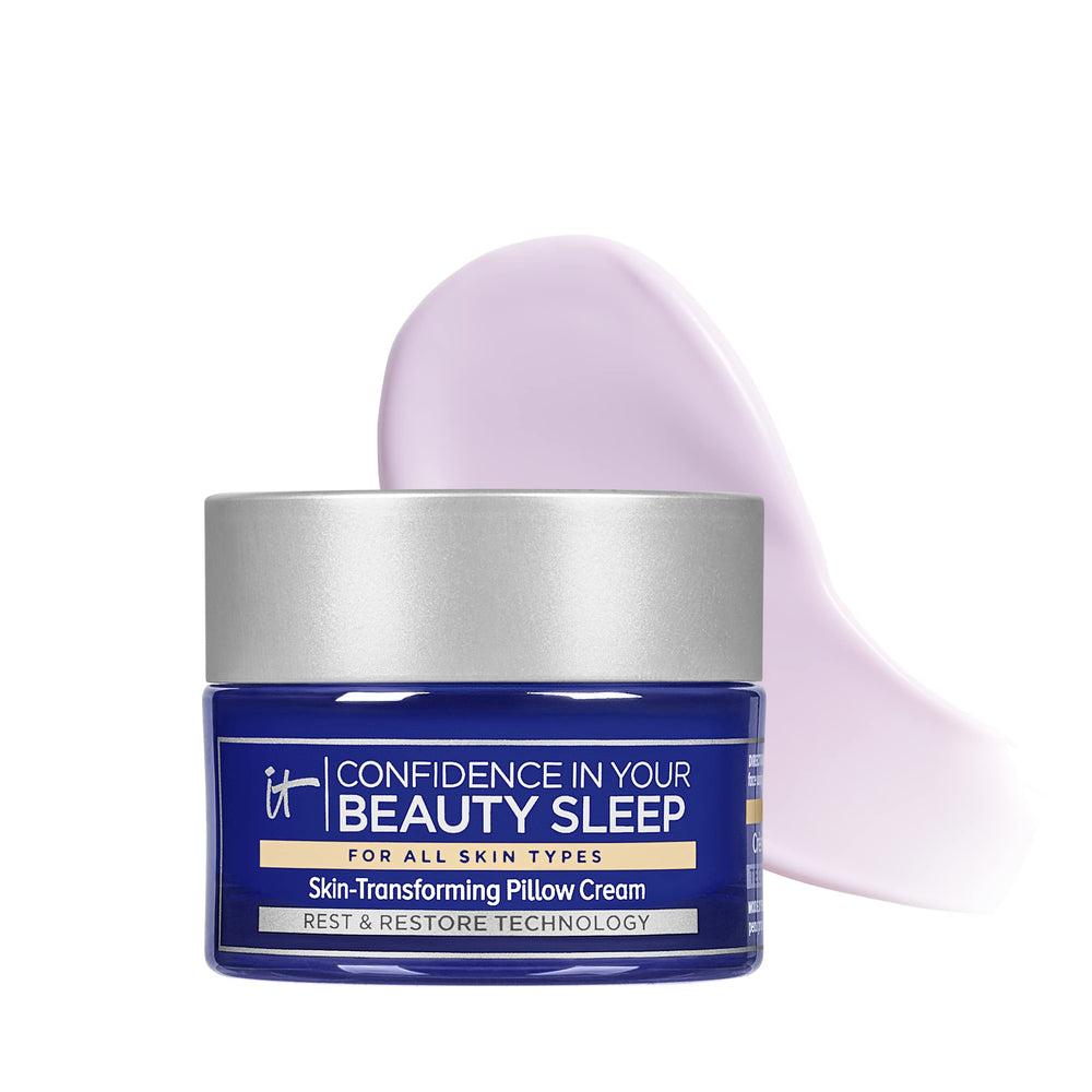 IT Cosmetics crema de noche, textura rica para hidratación nocturna sostenida.